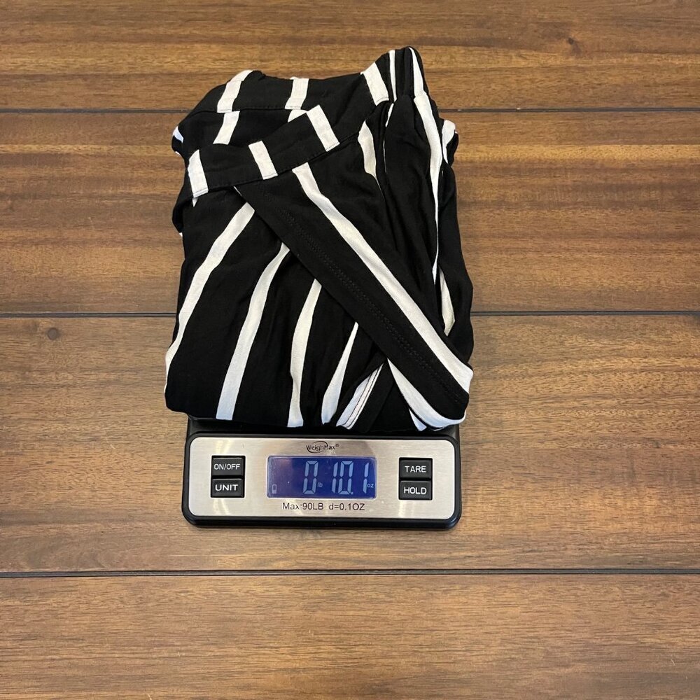 Olivaceous Women's Striped Relaxed Fit Trousers black white  size small - Picture 12 of 12